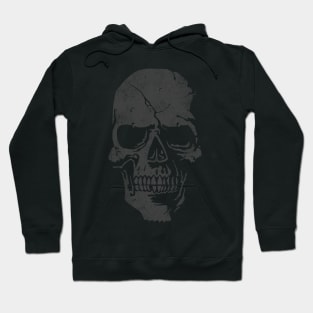 Skull Graphic - Cool Badass Distressed Art - Gray Hoodie